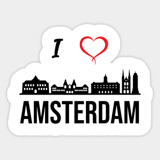 I love Amsterdam, Holland Sticker